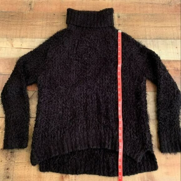 POL womens size medium eyelash black knit turtle neck sweater - Picture 3 of 7